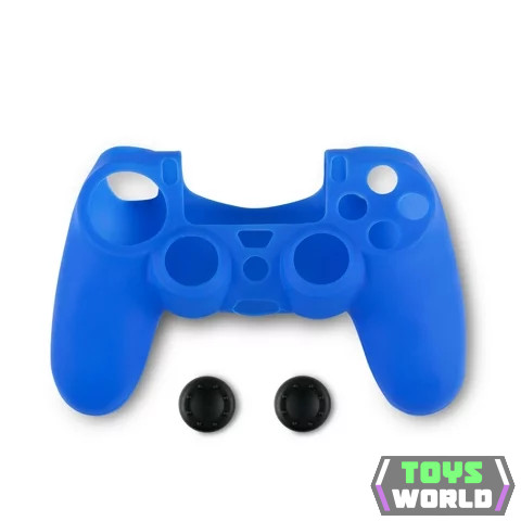 Spartan Gear - Controller Silicon Skin Cover and Thumb Grips Blue (PS4)