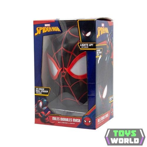 Marvel Spider-Man Miles Morales Face 3D LED lámpa