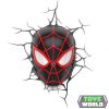 Marvel Spider-Man Miles Morales Face 3D LED lámpa