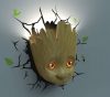 Marvel 3D LED lámpa Baby Groot Face 3D