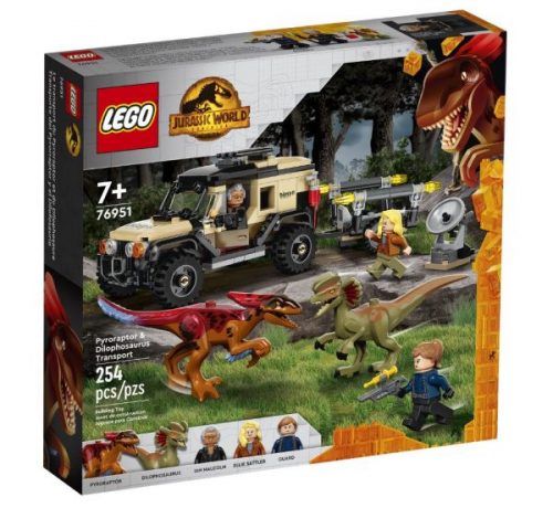 LEGO Jurassic World 76951 Pyroraptor és Dilophosaurus szállítás