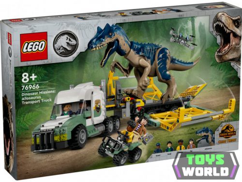 LEGO Jurassic World 76966 Dinóküldetések: allosaurust szállító kamion