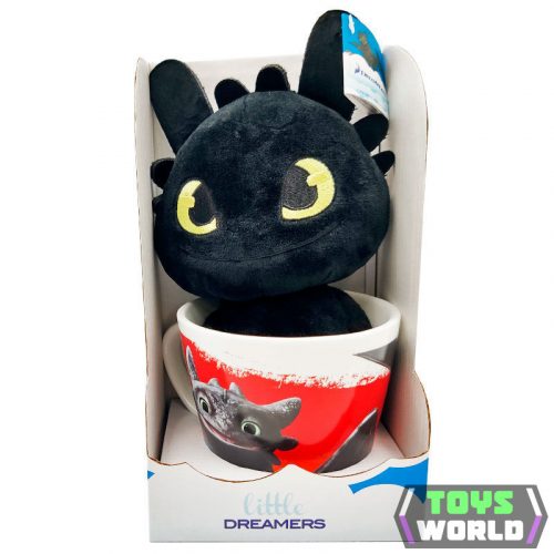 How to Train Your Dragon Toothless bögre + plüss 18cm