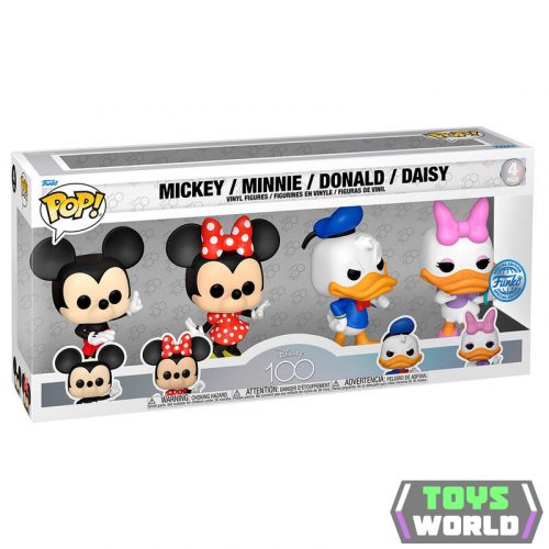 Funko Pop! 4-Pack: Disney 100th: Mickey / Minnie / Donald / Daisy figura