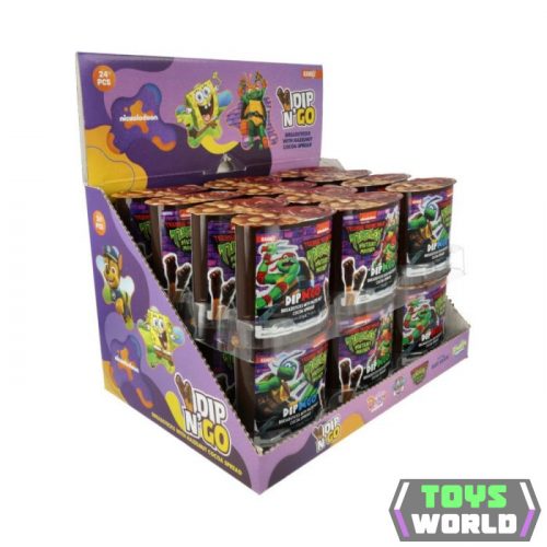 Tini Nindzsa Teknőcök Dip N Go kakaós mogyorókrém ropogós pálcikák (24db) 55g