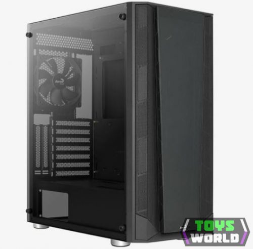 AeroCool Prism-G-BK-v1 táp nélküli ablakos ház fekete