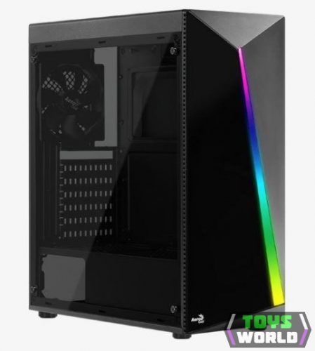 AeroCool Shard táp nélküli ablakos ház fekete