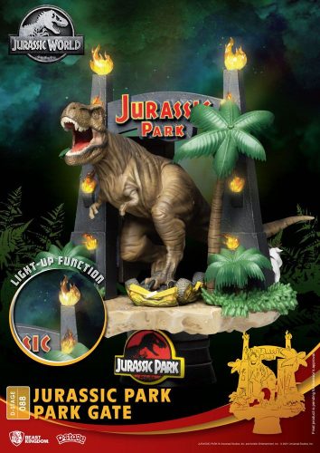 Jurassic Park D-Stage Park Gate PVC Diorama szobor 15 cm