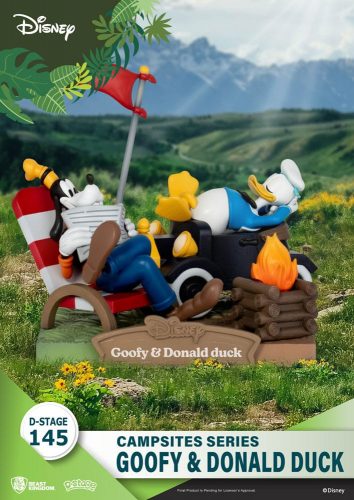 Disney D-Stage Campsite Series Goofy & Donald Duck PVC Diorama szobor figura 10 cm