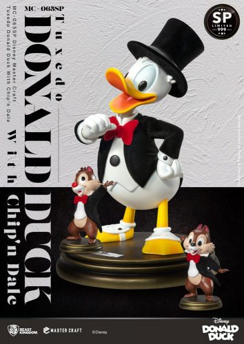 Disney 100th Master CraftTuxedo Donald Duck (Chip'n und Dale) szobor figura 40 cm