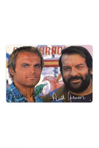 Bud Spencer & Terence Hill Autogramm fémtábla 20 x 30 cm