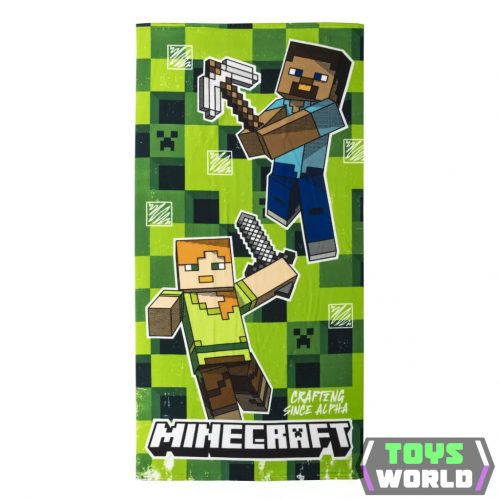 Minecraft Crafting fürdőlepedő, strand törölköző 70x140cm (Fast Dry)