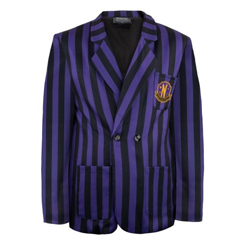 Wednesday Jacket Nevermore Academy Purple Striped blézer