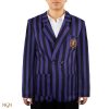 Wednesday Jacket Nevermore Academy Purple Striped blézer