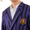 Wednesday Jacket Nevermore Academy Purple Striped blézer