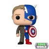 Marvel Funko POP! Vinyl figura Split- Captain A/Steve R 9 cm