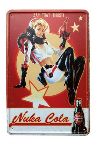 Fallout Nuka Cola Girl fém dekorációs tábla