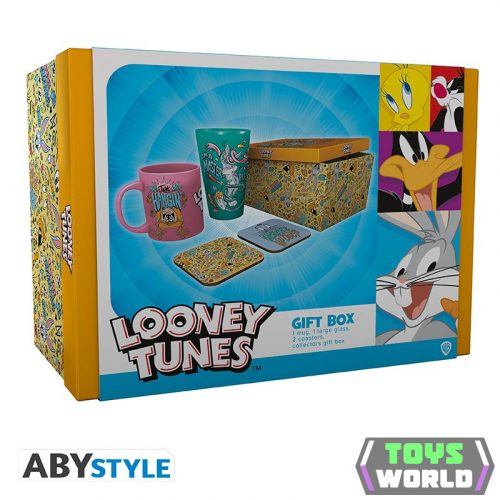 Looney Tunes - "Vacay" 400ml pohár + 320ml bögre + alátét csomag