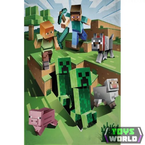 Minecraft Cave Attack polár takaró 100x150cm