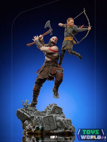 God of War BDS Art Scale 1/10 Kratos & Atreus szobor figura 34 cm