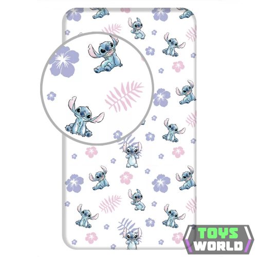 Disney Lilo és Stitch, A csillagkutya gumis lepedő 90x200 cm