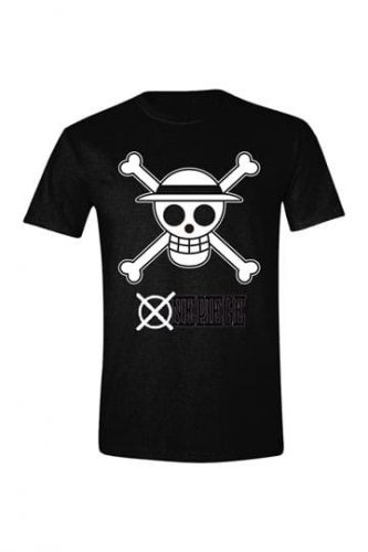 One Piece Skull Black & White póló