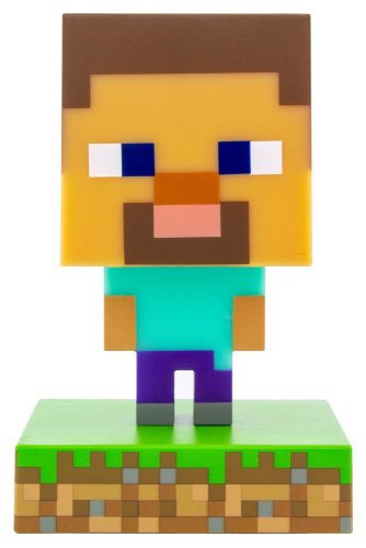 Minecraft Steve 3D ikon lámpa