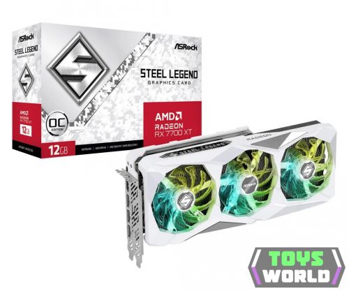 ASRock Radeon RX 7700 XT Steel Legend 12GB OC videokártya